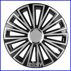 15 Universal Car Hubcap SUNSET Black and Silver Durable Easy Install Stylish 15 Universal Car Hubcap SUNSET Black and Silver Durable Easy Install Stylish