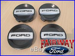 15 thru 20 F-150 OEM Ford Wheel Rim Black Center Caps RAPTOR 4-pc Set 2-5/8