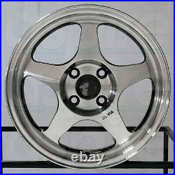 15x6.5 Silver Machined Wheels AVID1 AV08 4x100 35 (Set of 4) 73.1