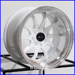 15x8/15x9 White Wheels Vors TR3 4x100/4x114.3 0/0 (Set of 4)