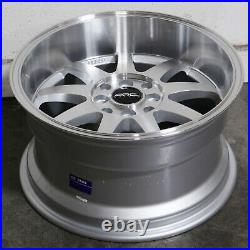 15x8.5 ARC AR4 4x100/4x114.3 20 Silver Machined Wheels Rims Set(4) 73.1
