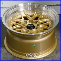 15x8 Gold Wheels Vors VR7 4x100/4x114.3 0 (Set of 4)