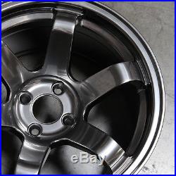 15x8 JNC 013 4x100 25 Hyper Black Wheel New set(4)
