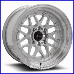 15x8 Silver Wheels Vors VR7 4x100/4x114.3 0 (Set of 4) 73.1