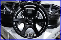 15x8 Wheels Honda Accord Civic Corolla Mini Cooper Integra Miata Black Rim 4x100