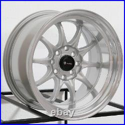 15x9 Silver Wheels Vors TR3 4x100/4x114.3 0 (Set of 4) 73.1