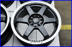 16 Black Wheels Rims Honda Civic Accord Camry Corolla Matrix MX-5 Miata 5 Lugs
