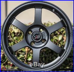 16x7 +40 Rota Grid Black 4x100 Jdm Wheel Fits CIVIC Si Miata Fit Crx (set Of 4)