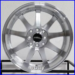 16x8.5 ARC AR4 4x100/4x114.3 20 Silver Machined Wheels Rims Set(4) 73.1
