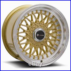 16x8 Gold Wheels Vors VR3 4x100/4x114.3 20 (Set of 4)