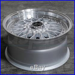 16x8 JNC ESM002R Style 004 4x100/4x114.3 20 Silver Machine Lip Wheel New set(4)