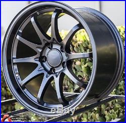17x9/10 Varrstoen Es330 5x114.3 +22 Matte Black Wheel Fit Infiniti G35 350z Rims