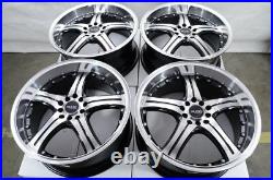 17 Wheels 5x100 5x114.3 Black Rims Fit Hyundai ELANTRA IONIQ KONA SONATA FORTE