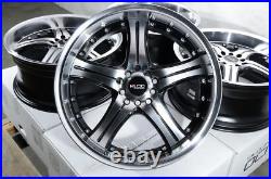 17 Wheels 5x100 5x114.3 Black Rims Fit Hyundai ELANTRA IONIQ KONA SONATA FORTE