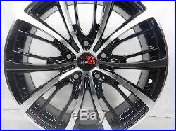 17x7.5 5x114.3 Custom Wheels Rims SET of 4 Machined Black NEW
