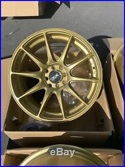 17x7.5 XXR 527 4x100 4x114.3 +40 Gold Wheels Rims (Used Set)