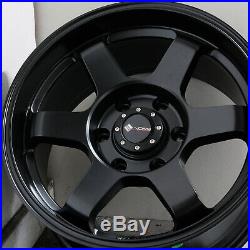 17x8.5 Matte Black Wheels Vors VE37 fit Toyota Tacoma 4Runner 6x5.5/6x139.7 0