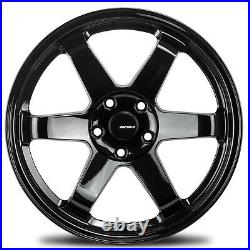 17x8 AVID1 AV06 5x114.3 35 Gloss Black Wheels Rims Set(4) 73.1