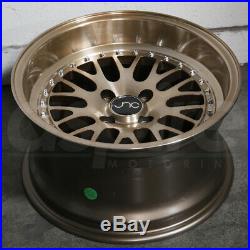 17x8 Transparent Bronze Wheels JNC 001 JNC001 4x100/4x114.3 25 (Set of 4)