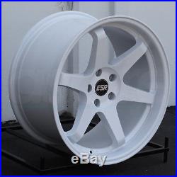 17x9.5 ESR SR07 5x114.3 20 White Wheel fit Mazda Ford Hyundai set(4)