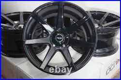 17x9 Wheels Lexus IS300 Is350 Honda Accord Civic Mustang Wrx Black Rims 5x114.3