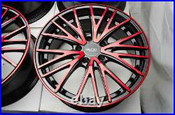 18 5x114.3 Red Black Wheels Toyota Avalon Camry Matrix Prius Civic Accord Rims