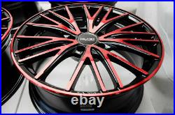 18 5x114.3 Red Black Wheels Toyota Avalon Camry Matrix Prius Civic Accord Rims