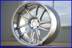18x10.5 AodHan DS02 5x114.3 +15 Silver withMachined Rims (Set of 4)
