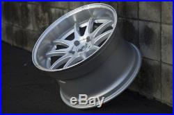 18x10.5 AodHan DS02 5x114.3 +15 Silver withMachined Rims (Set of 4)