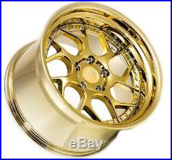 18x10.5 Aodhan DS01 Rims 5x114.3 +15 Gold Vaccum Wheels (Set of 4)