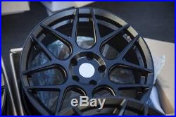 18x8/18x9 AodHan LS002 5X114.3 +15 Black Rims Fits 350z G35 Coupe 240sx (Used)