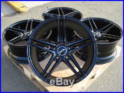 18x8 18x9 VSR Stealth Staggered Wheels 5x114.3 Gloss Black Concave Offset Rims