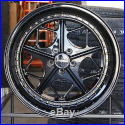 18x8.5 ARC AR2 5x112 30 Black Wheel Rim set(4)