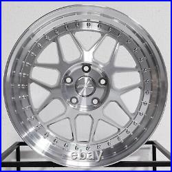 18x8.5 ARC AR9 5x114.3 35 Silver Machined Wheels Rims Set(4) 73.1