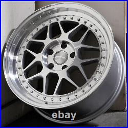 18x8.5 ARC AR9 5x114.3 35 Silver Machined Wheels Rims Set(4) 73.1