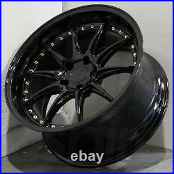 18x8.5 Gloss Black Wheels Aodhan DS07 DS7 5x100 35 (Set of 4) 73.1