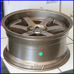 18x8.5 JNC 014 5x100 35 Gloss Bronze Wheel New set(4)