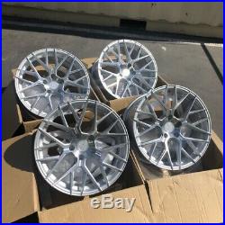 18x9 +30 AodHan LS009 5x100 Silver Wheels Rims Used set