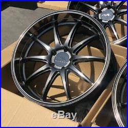 18x9 +35 XXR 527D 5x114.3 Chromium Black Wheels Rims (Used Set)