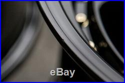 18x9.5/10.5 Aodhan DS01 5x114.3 +15 Black Wheels Rims Fits 350Z 370Z G35 (Used)