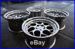 18x9.5/10.5 Aodhan DS1 5x114.3 +22/22 Vaccum Rims Fits 350Z 240sx G35 Coupe Used