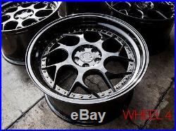 18x9.5 Aodhan DS01 5x100 +35 Black Wheels Fits Corolla Celica Wrx Frs Brz (Used)