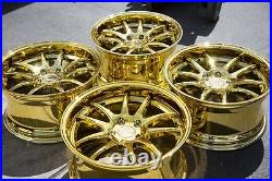 18x9.5 Aodhan DS02 5x100 +35 Gold Vacuum Rims Fits Wrx TC Celica Forester (Used)