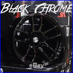 18x9.5 ESR SR08 5x114.3 +22 Black Chrome Wheels (Set of 4)