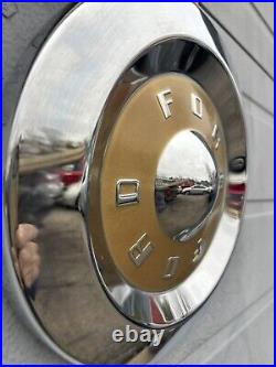 1957-59Ford Ranchero Thunderbird 14 Full Hubcap Convertible BeautifulOem Set 2 1957-59Ford Ranchero Thunderbird 14 Full Hubcap Convertible BeautifulOem Set 2