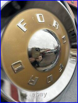 1957-59Ford Ranchero Thunderbird 14 Full Hubcap Convertible BeautifulOem Set 2 1957-59Ford Ranchero Thunderbird 14 Full Hubcap Convertible BeautifulOem Set 2