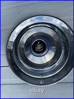 1960-1961 Mercury Monterey Medalist blue accent Hubcaps Set4-14 Beautiful Rare