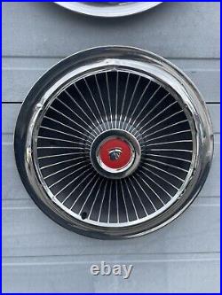 1965 Mercury Montclair Park Lane Monterey Set 4 Hubcaps 15 Beautiful Oem rare