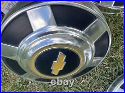 1973-1987 Chevy 4x2 Silverado Suburban 3/4 Ton Set4 Dogdish Poverty Hubcaps 124