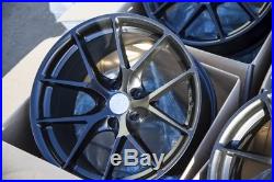 19X8.5/9.5 AodHan LS007 5X114.3 +15 Black Rims Fits Genesis Coupe 350Z (Used)